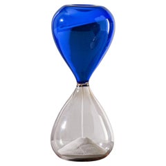 Venini Clessidra Hourglass in Sapphire Cipria Pink Murano Glass