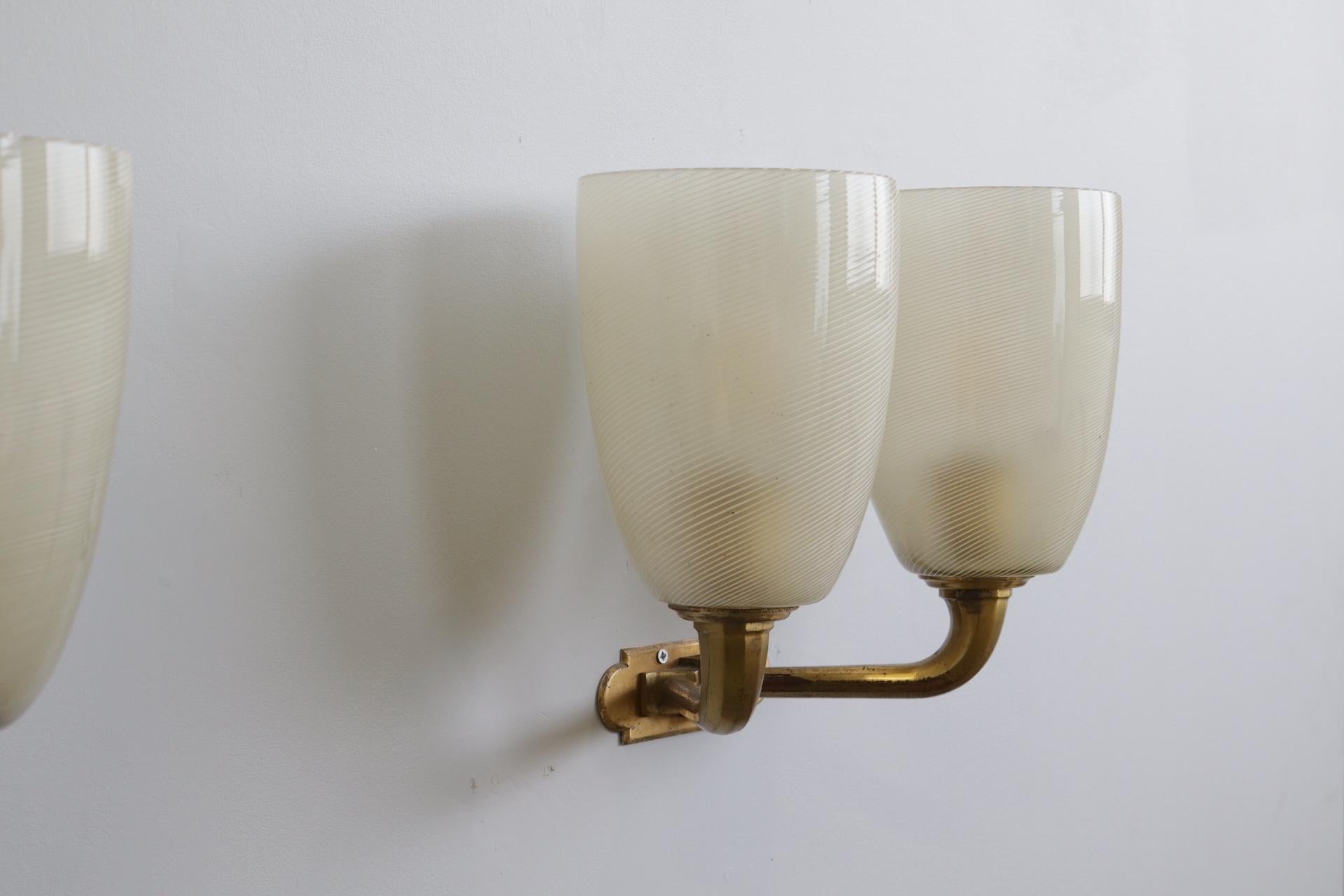 Mid-20th Century VENINI Coppia di lampade da parete