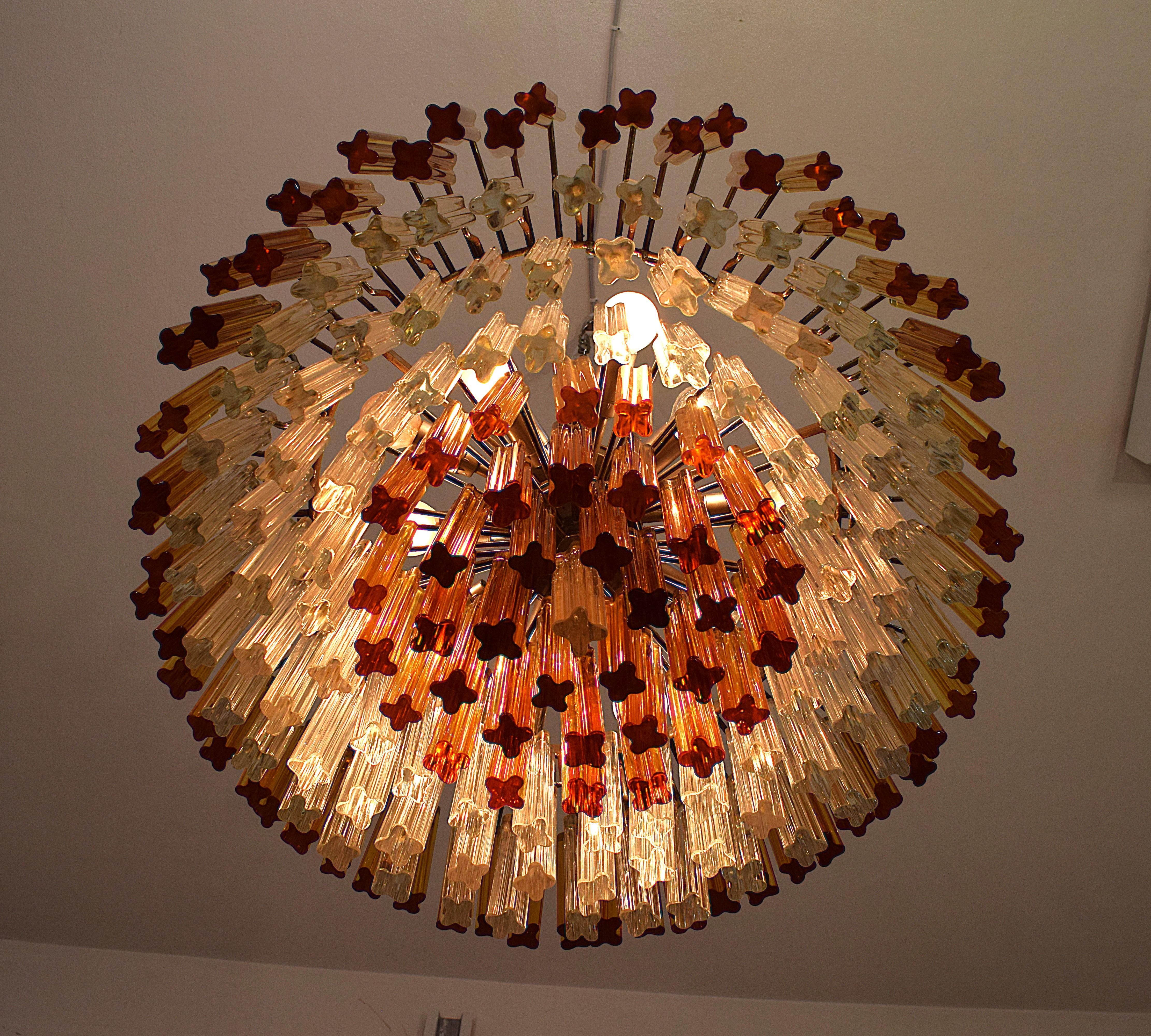 Venini - Coppia Lampadari Quadrilobi, 1960 en venta 12