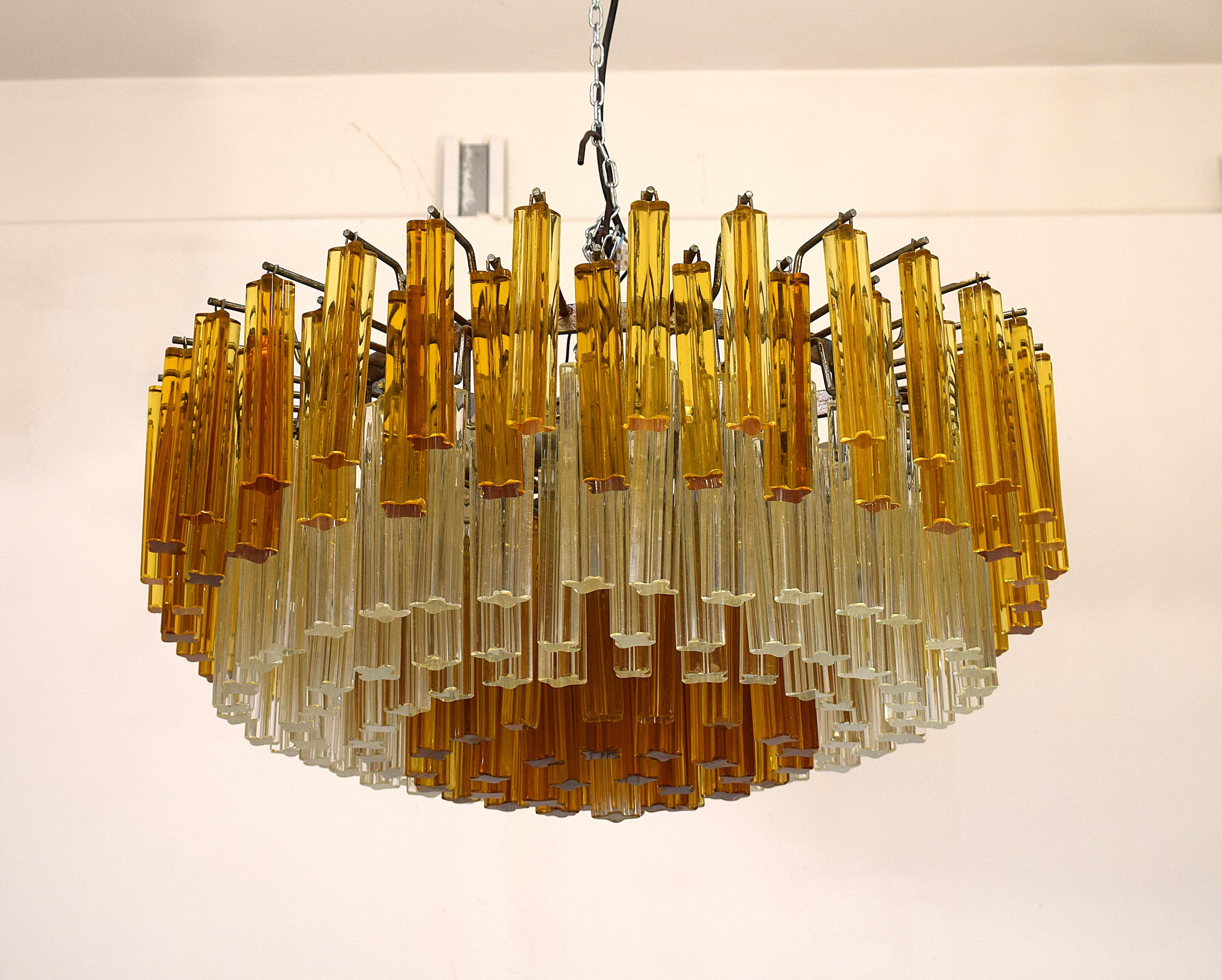 Venini - Coppia Lampadari Quadrilobi, 1960 Italian en venta