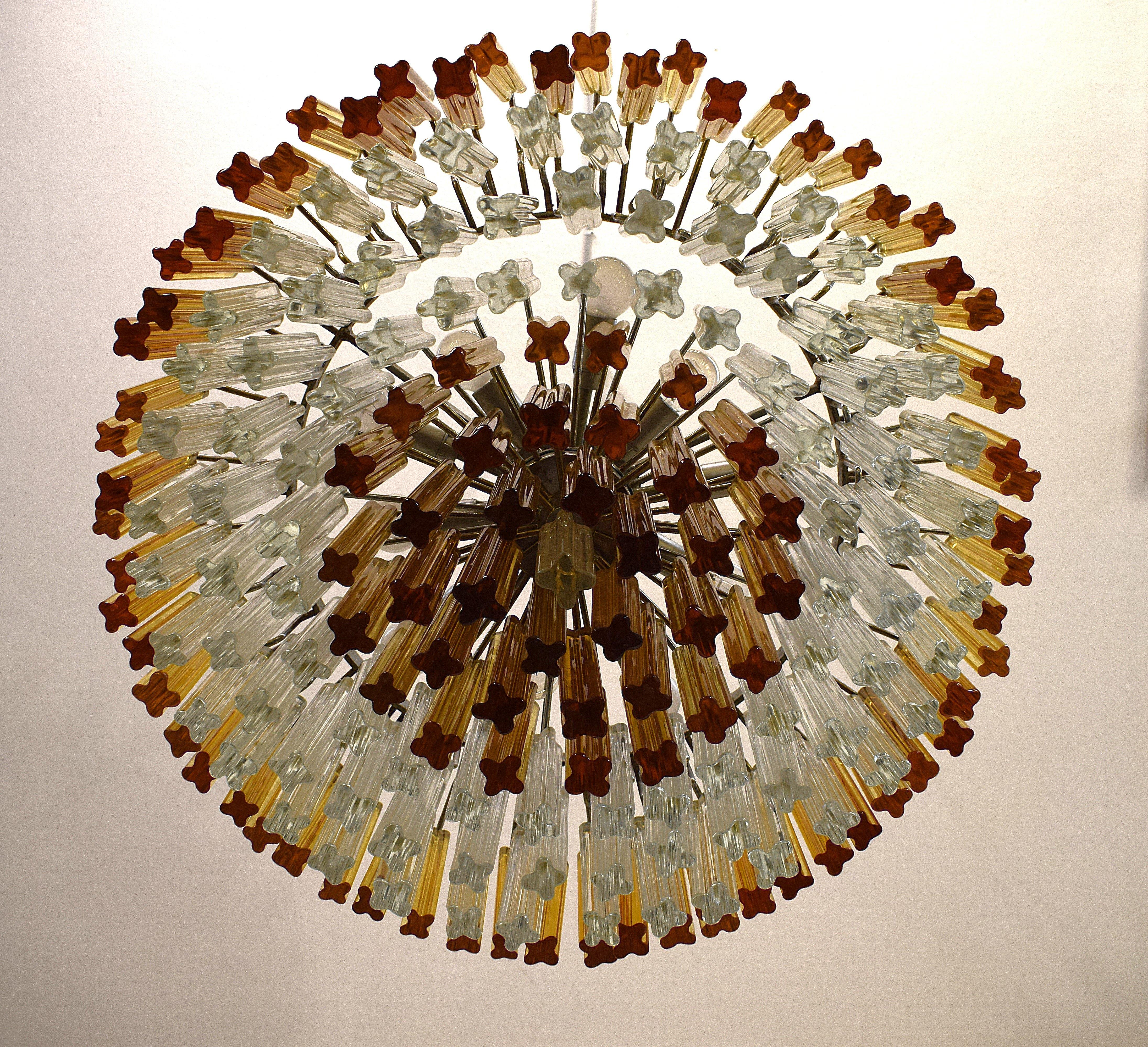 Venini - Coppia Lampadari Quadrilobi, 1960 Mid-20th Century en venta