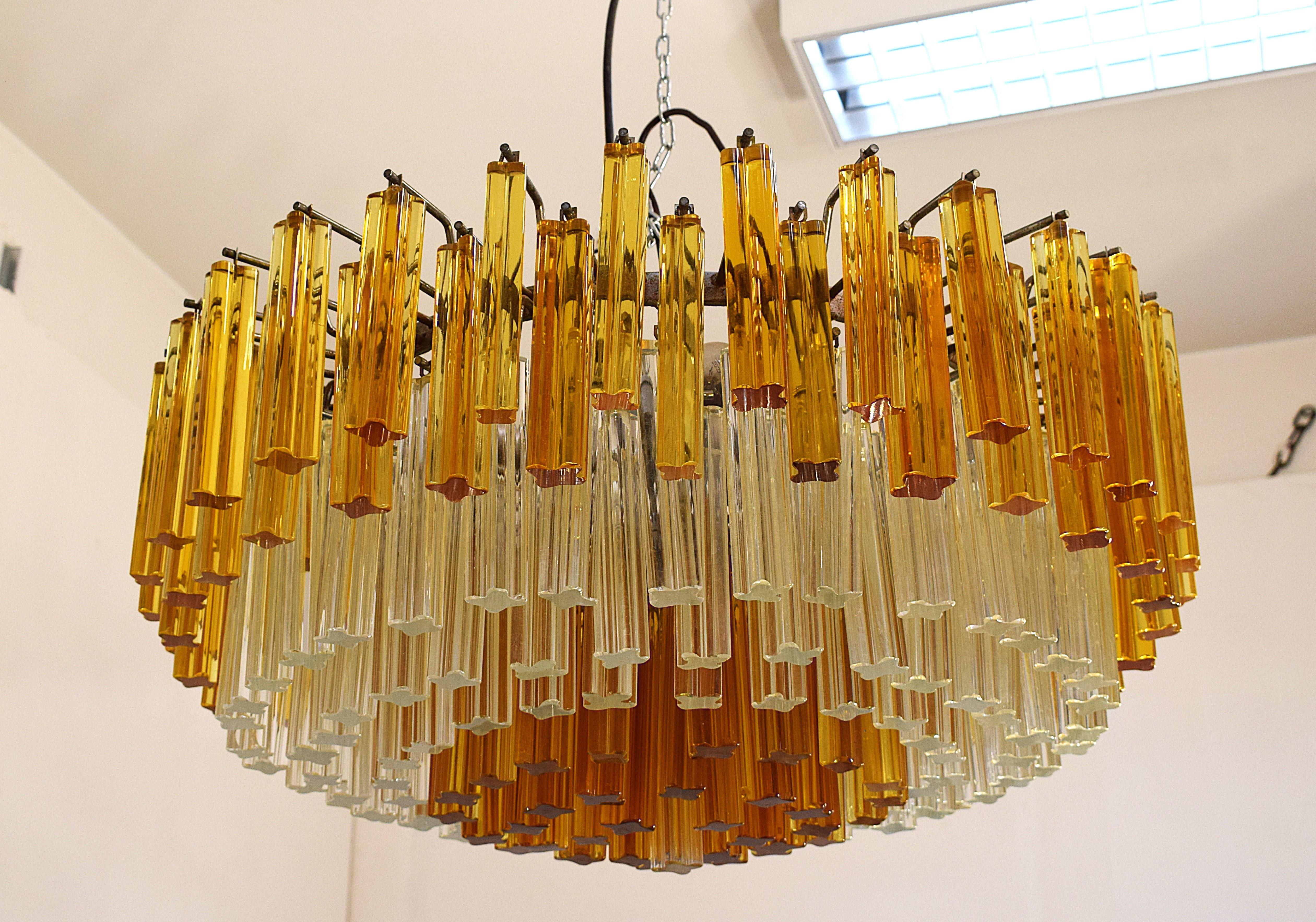 Venini - Coppia Lampadari Quadrilobi, 1960 Acero en venta