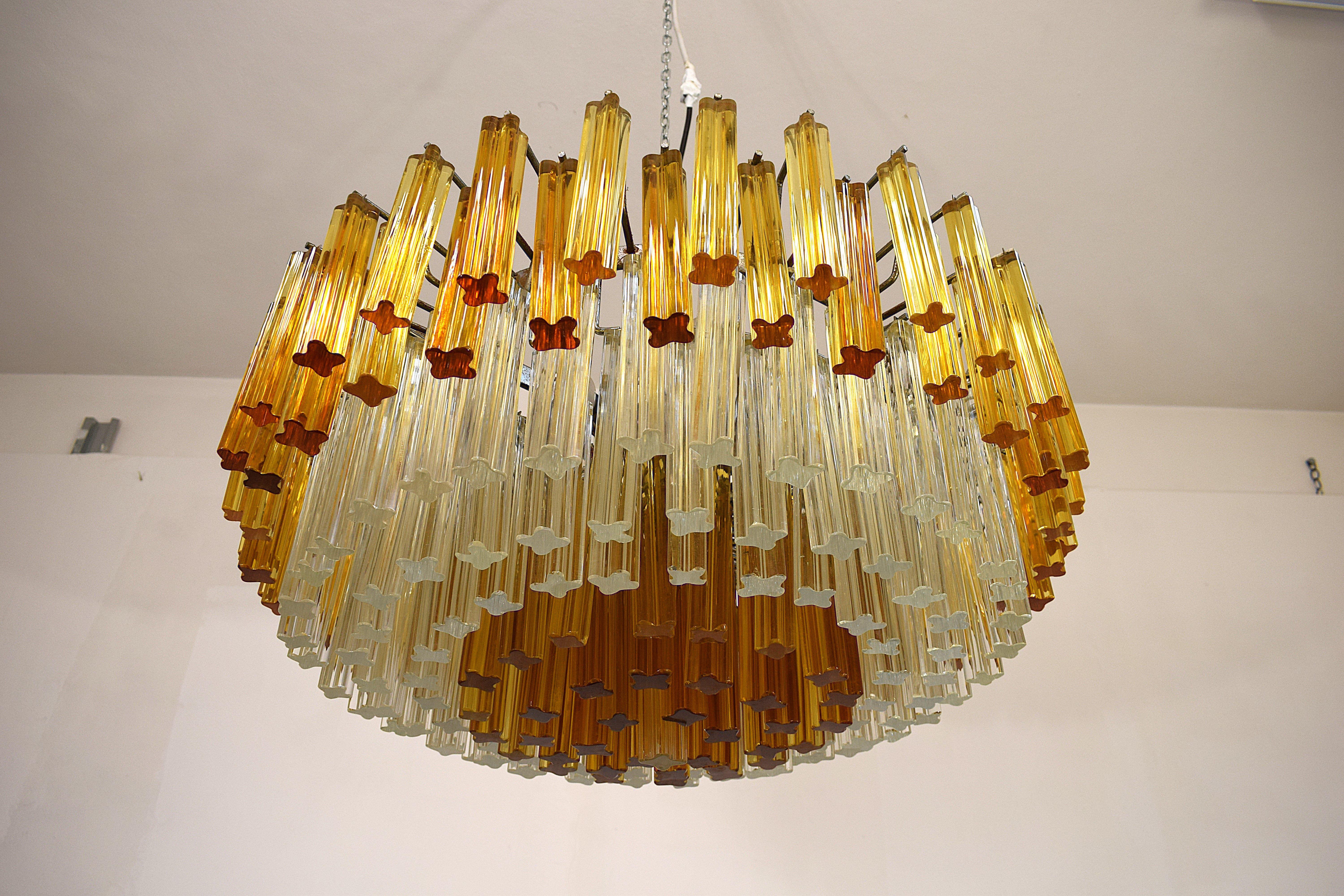 Venini - Coppia Lampadari Quadrilobi, 1960 en venta 1