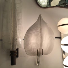 VENINI Couple Sconces Murano Glass Brass 1949 italy