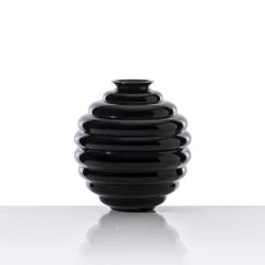 Venini Deco 707.07 Medium Schwarz - Glasvase - Napoleone Martinuzzi - Damiani