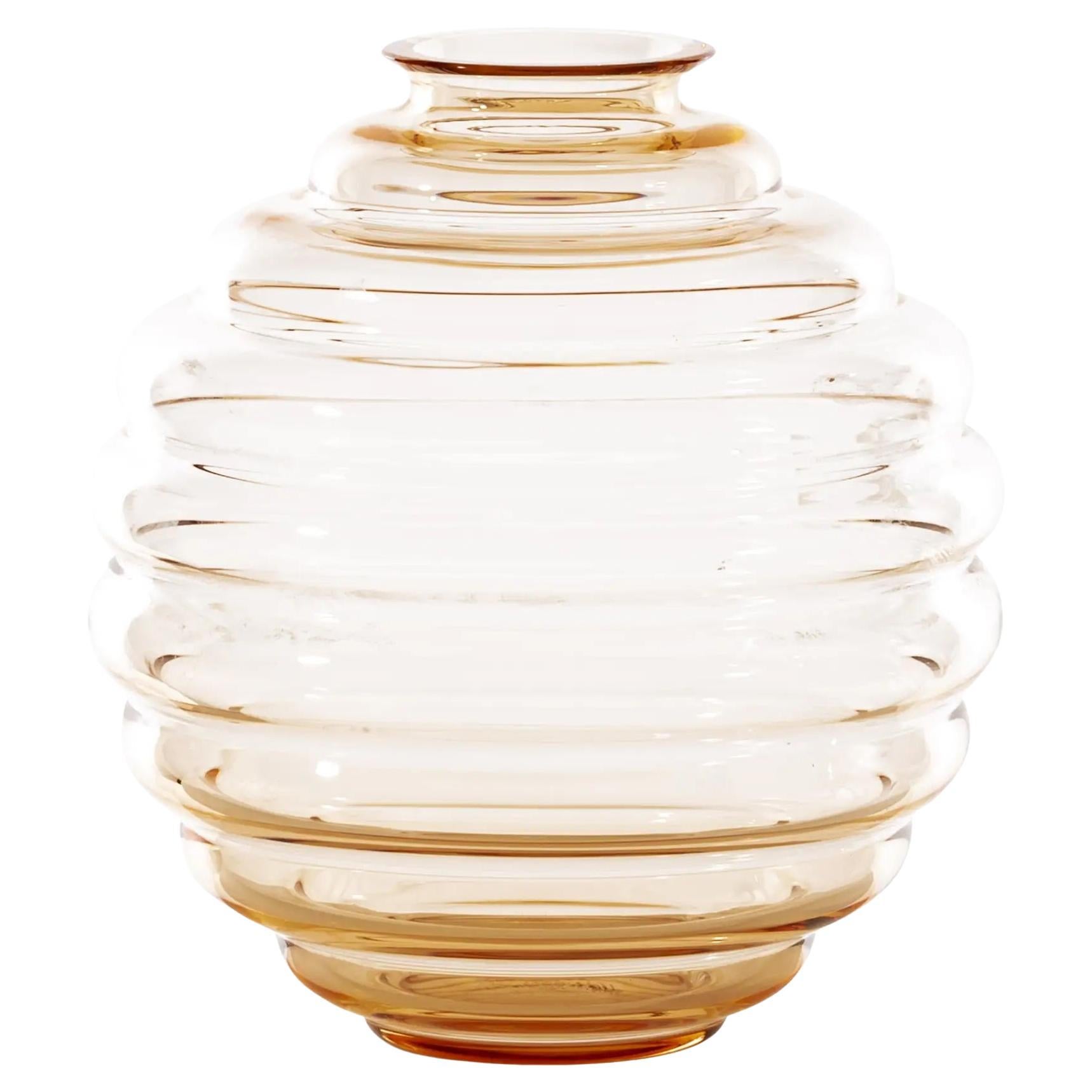 Venini Deco 707.07 Medium Pesca - Glass Vase - Napoleone Martinuzzi - Damiani For Sale