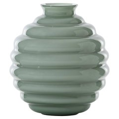 Venini Deco 707.08 Small Green Rio - Glass Vase - Napoleone Martinuzzi - Damiani