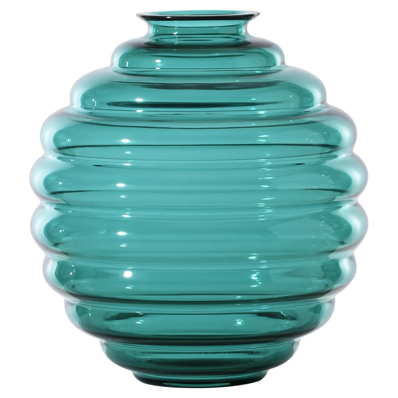 Venini Deco 707.10 Large Paraiba - Glass Vase - Napoleone Martinuzzi - Damiani