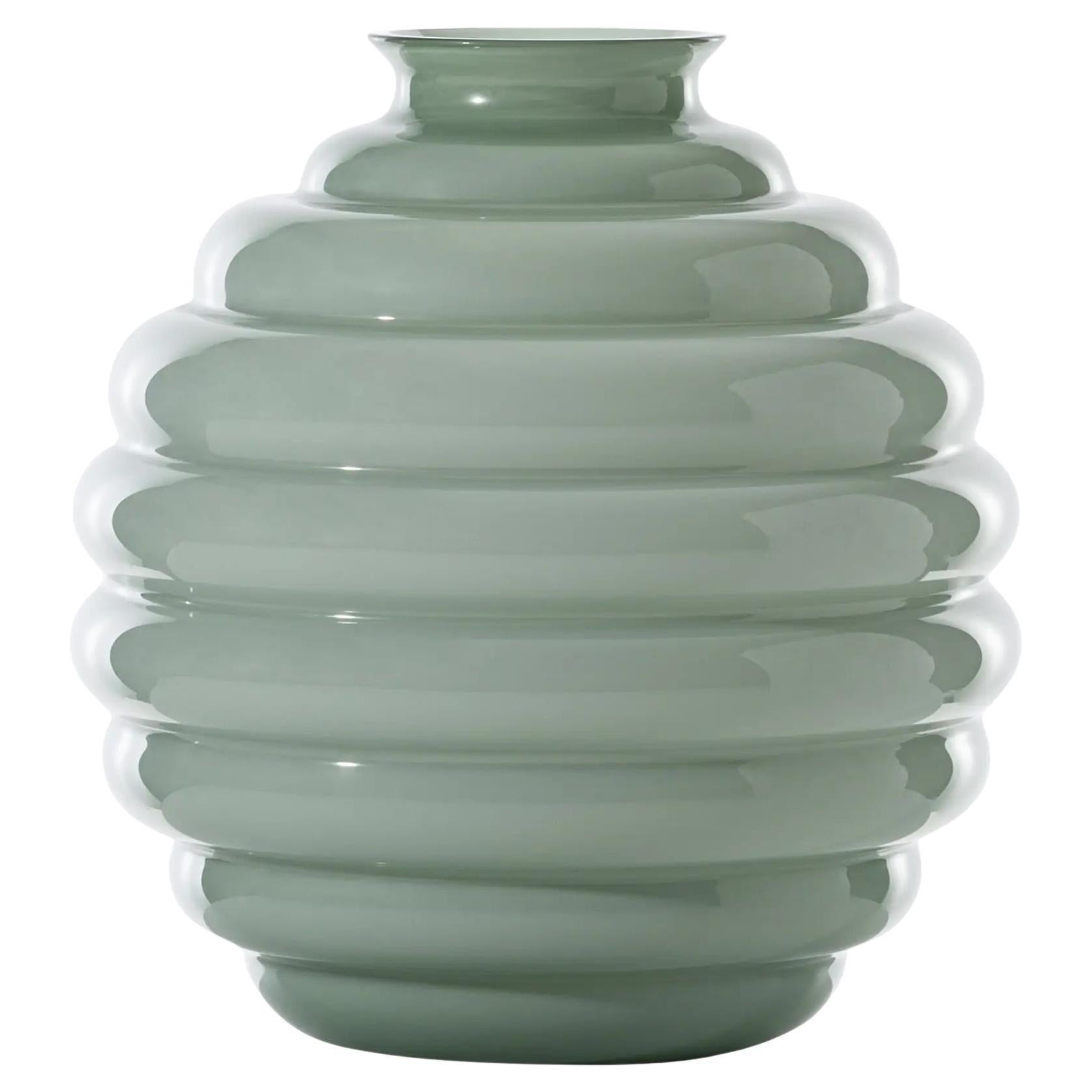 Venini Deco 707.10 Large Verde Rio - Glass Vase - Napoleone Martinuzzi - Damiani