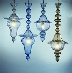 Venini Doge Pendant Light in Straw Yellow by Napoleone Martinuzzi