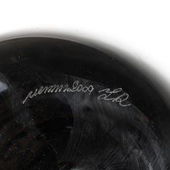 Vase « Dogon » de Venini, en verre de Murano noir, signé 2009, fabriqué en Italie