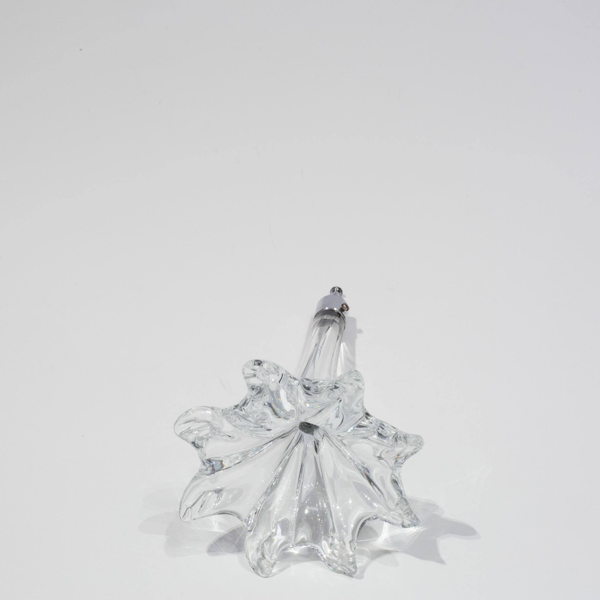 Großer Kronleuchter aus mundgeblasenem Murano-Kristall Flowers-for-Venini Esprit Crystal  im Angebot 3