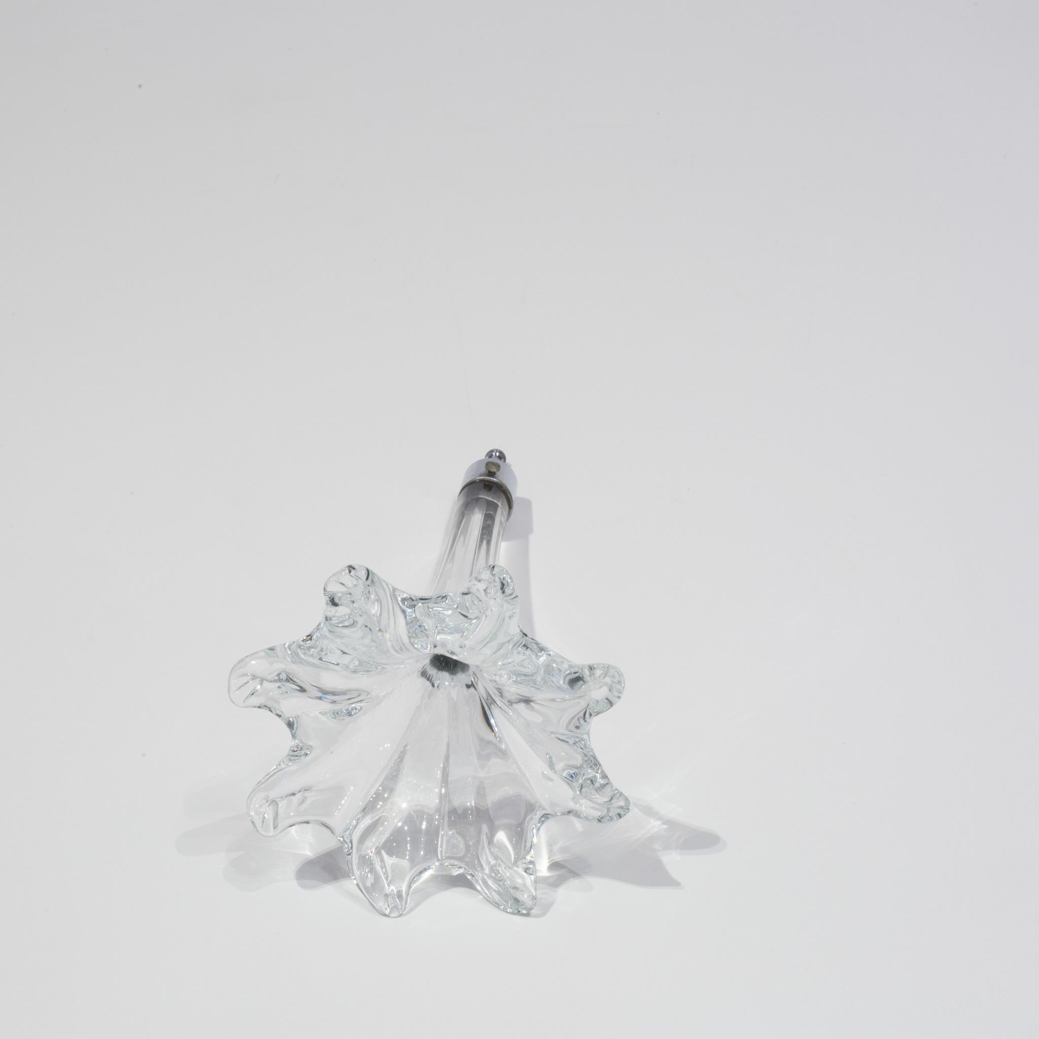Hand Blown Large Murano Crystal Flowers-for-Venini Esprit Crystal Chandelier  For Sale 9