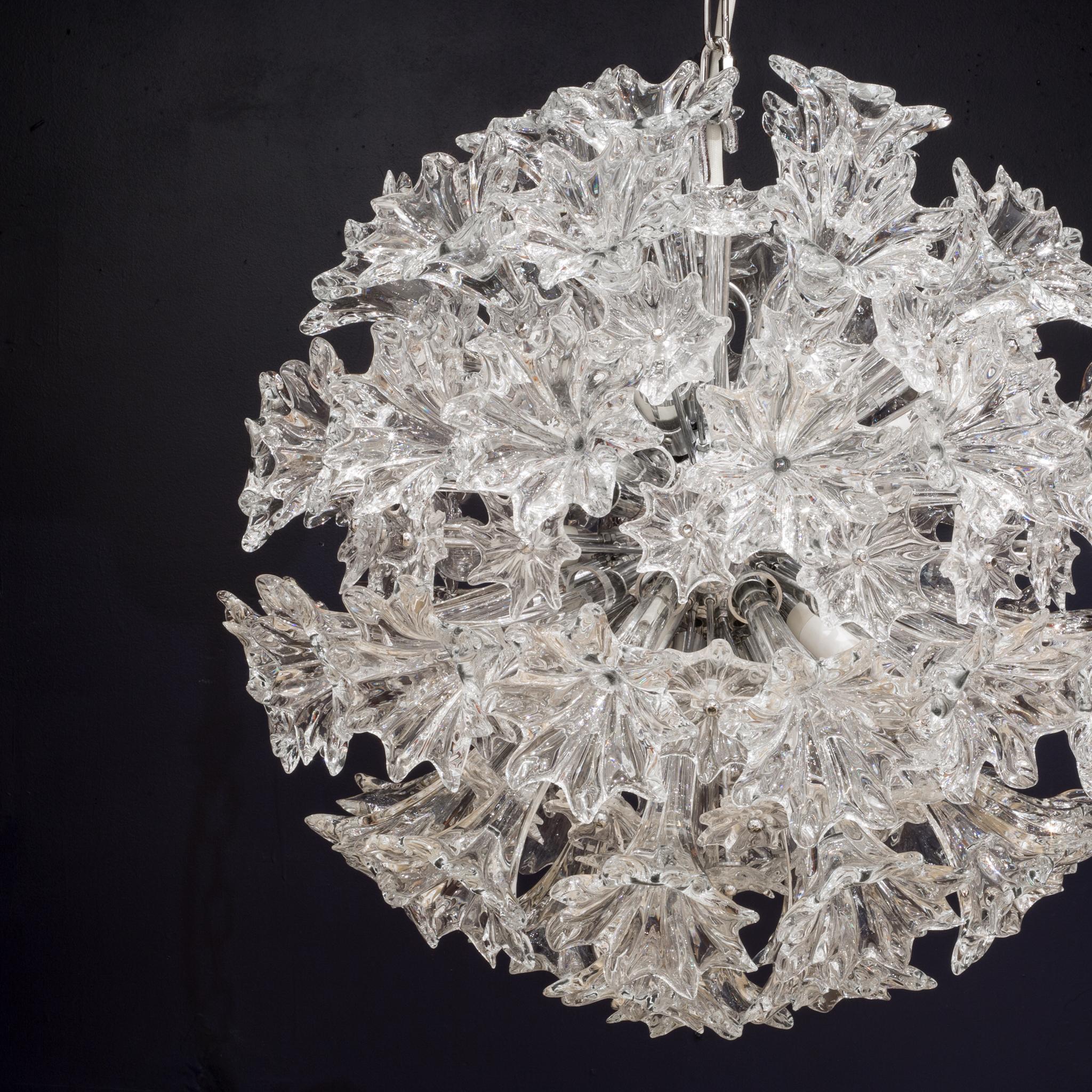 About

The Esprit chandelier was first produced by Venini in the 1970s and offers an exciting combination of creative design and glass-making prowess, as well as groundbreaking development in lighting technology—creating a piece that remains at the