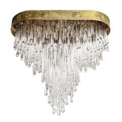 Venini Exceptional Glass Teardrop Chandelier, 1950s