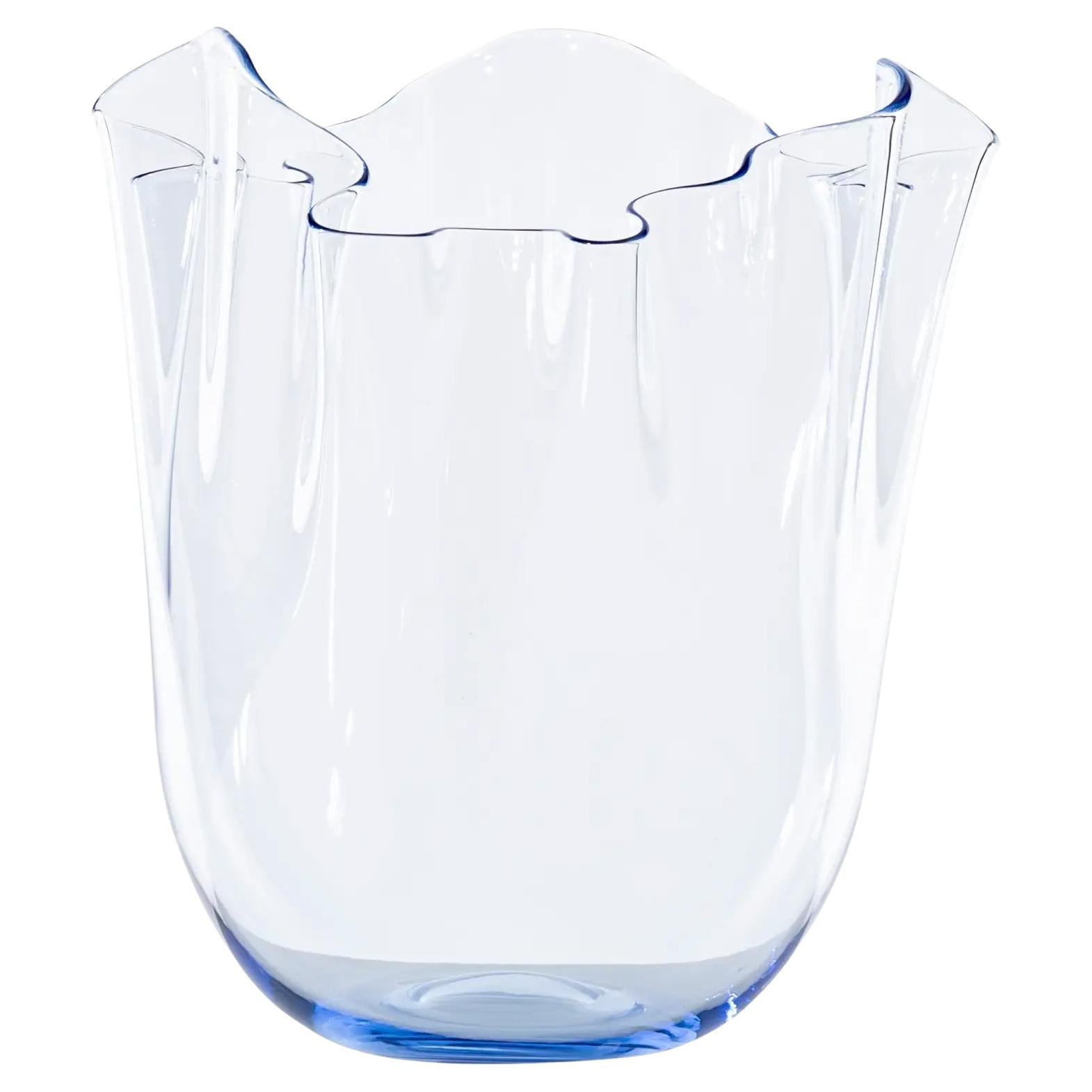 Venini Fazzoletto 700.02 Medium Iceberg - Glass Vase Fulvio Bianconi - Damiani