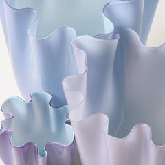 Venini Fazzoletto 700.02 Medium Lilla Menta - Glass Vase Fulvio Bianconi Damiani