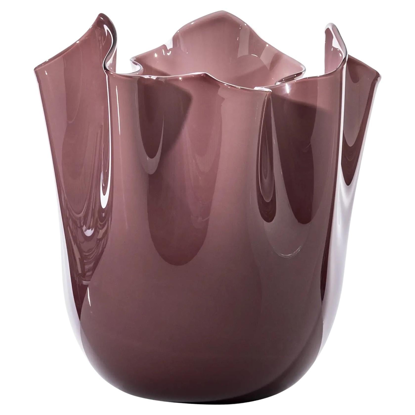 Venini Fazzoletto 700.02 Medium Viola - Glass Vase Fulvio Bianconi - Damiani