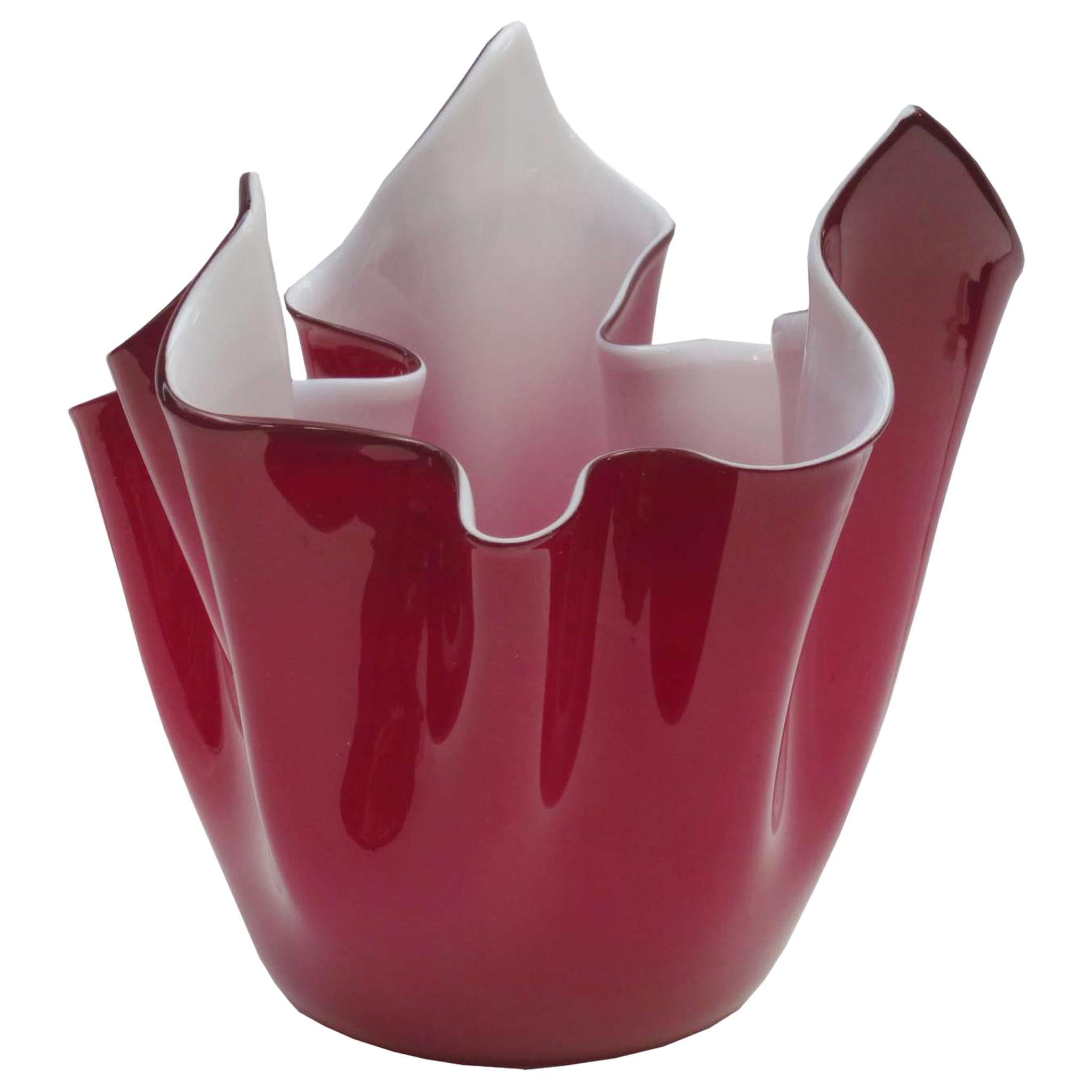 Venini "Fazzoletto" Art Glass Vase
