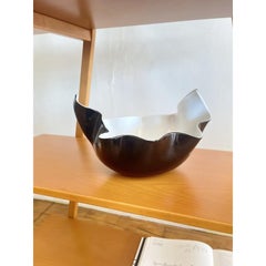 Venini 'Fazzoletto' Handkerchief Murano Glass Vase Limited Edition Black White