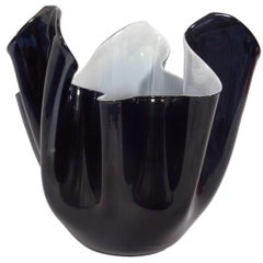 Venini Fazzoletto Vase, Large Signed Example