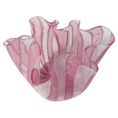 Venini Fazzoletto Vase Paolo Venini & Fulvio Bianconi Zanfirico Murano 1950s