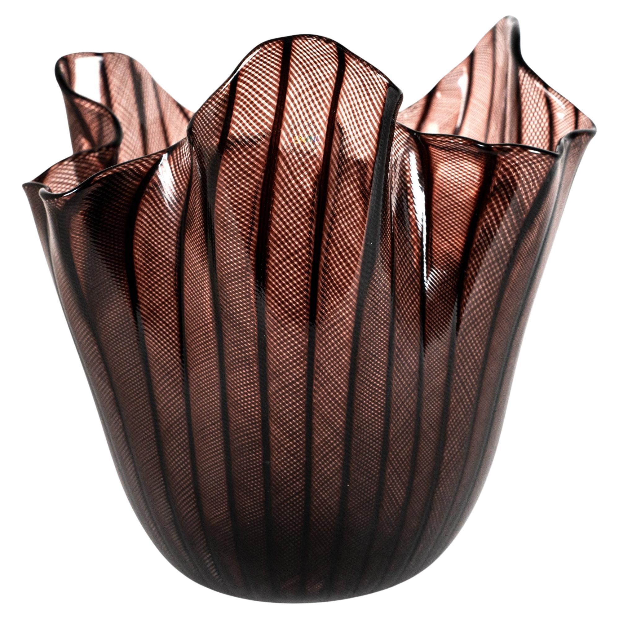 VENINI Fazzoletto Zanfirico en verre de Murano, édition limitée 16/199, 2016. en vente