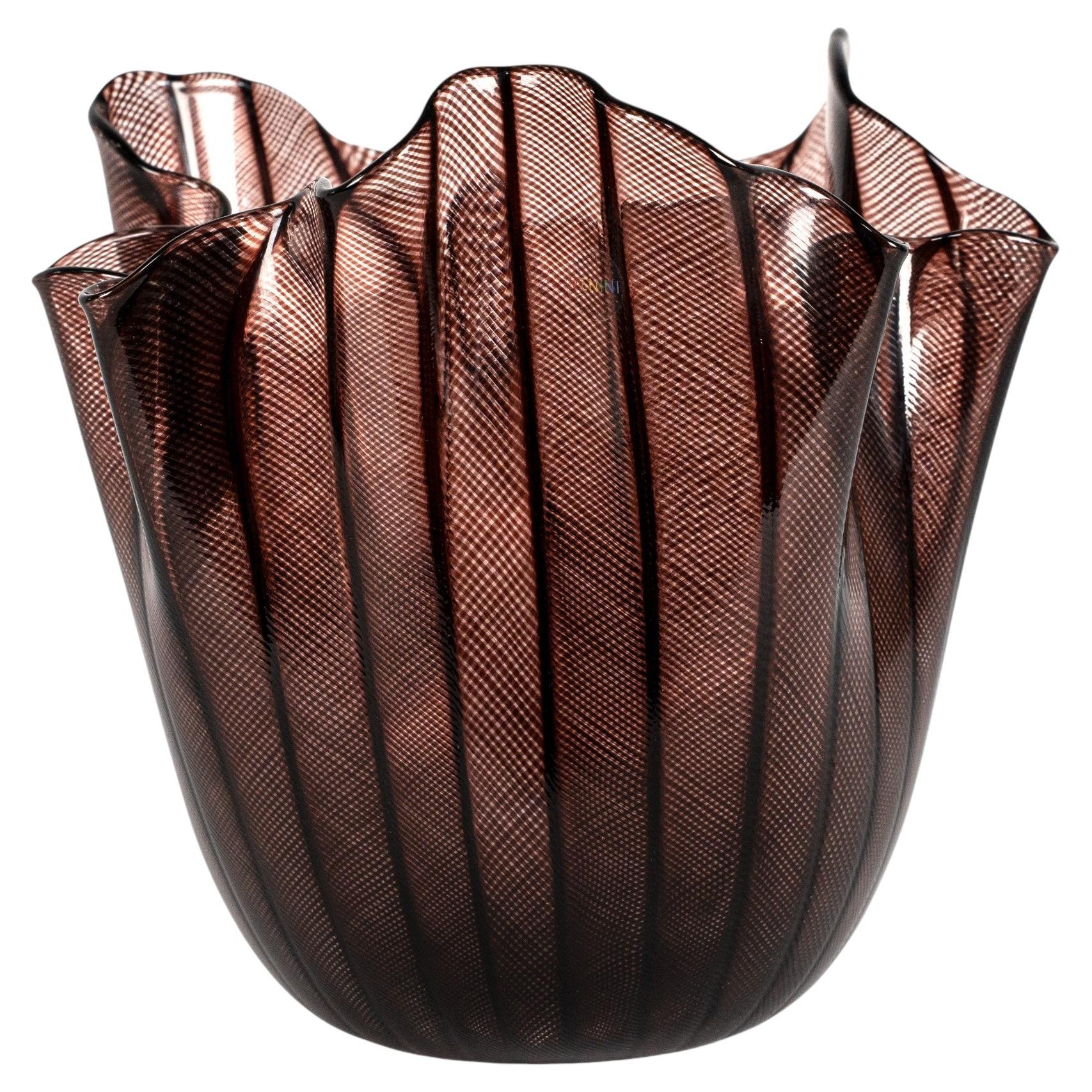 VENINI Fazzoletto Zanfirico Murano Glass, Limited Edition 16/199, 2016 in vendita