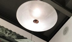 VENINI “Filigrana“ Ceiling Light Murano Glass Brass 1940 Italy