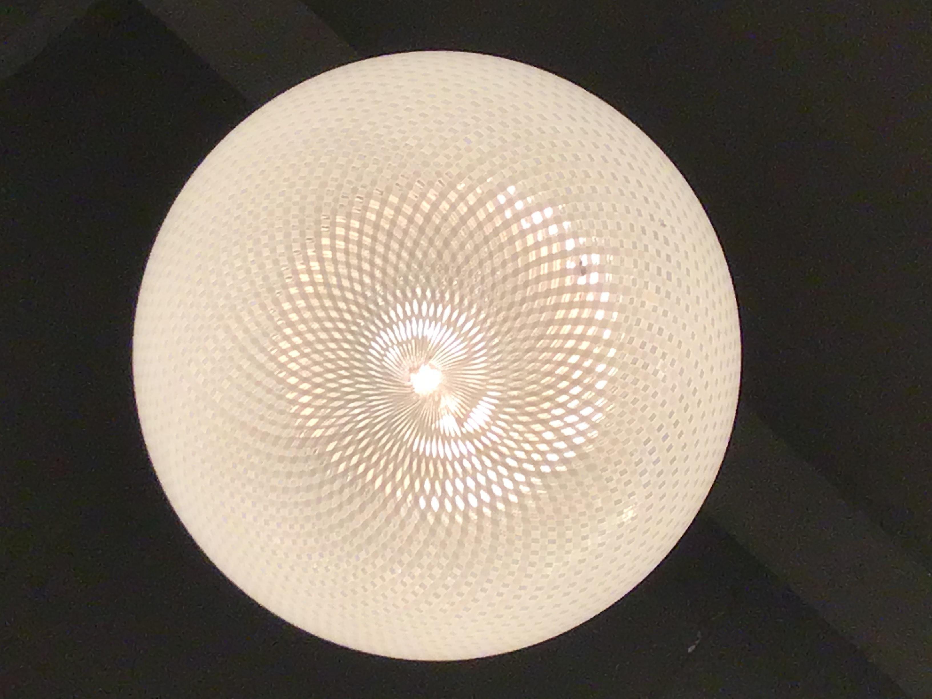 Venini #Filigrana# Chandelier Murano Glass, 1930, Italy For Sale 9