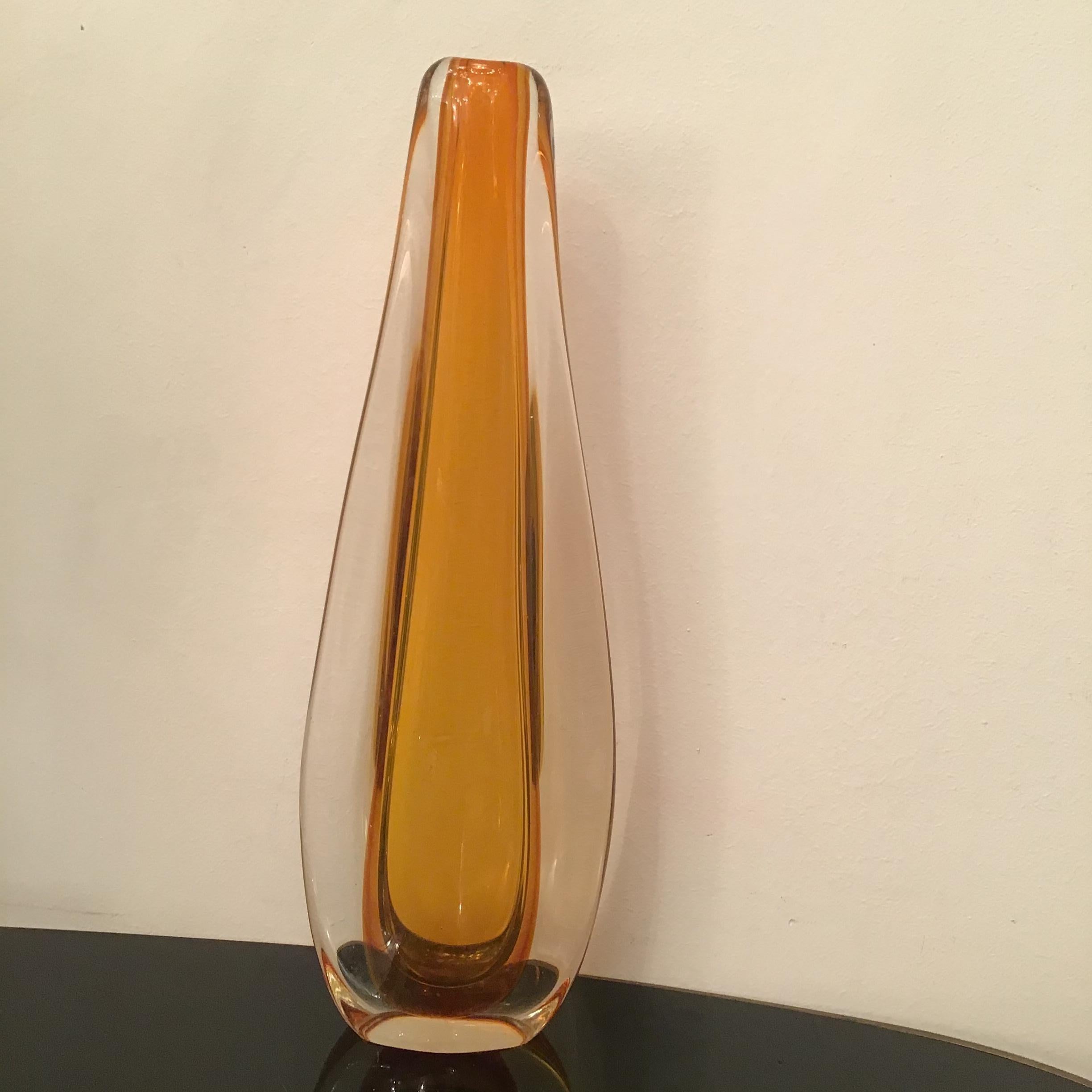 Italian Venini “Flavio Poli” Vase Murano Glass 1950 Italy