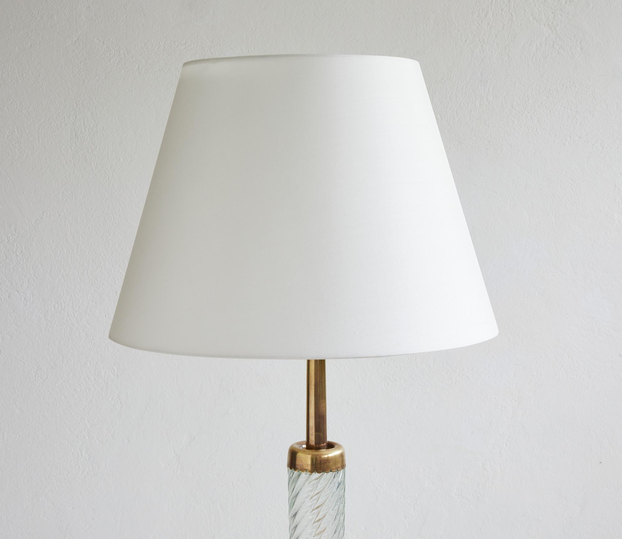 Mid-Century Modern Lampadaire Venini modèle n° 529 attribué à Carlo Scarpa, 1942 en vente