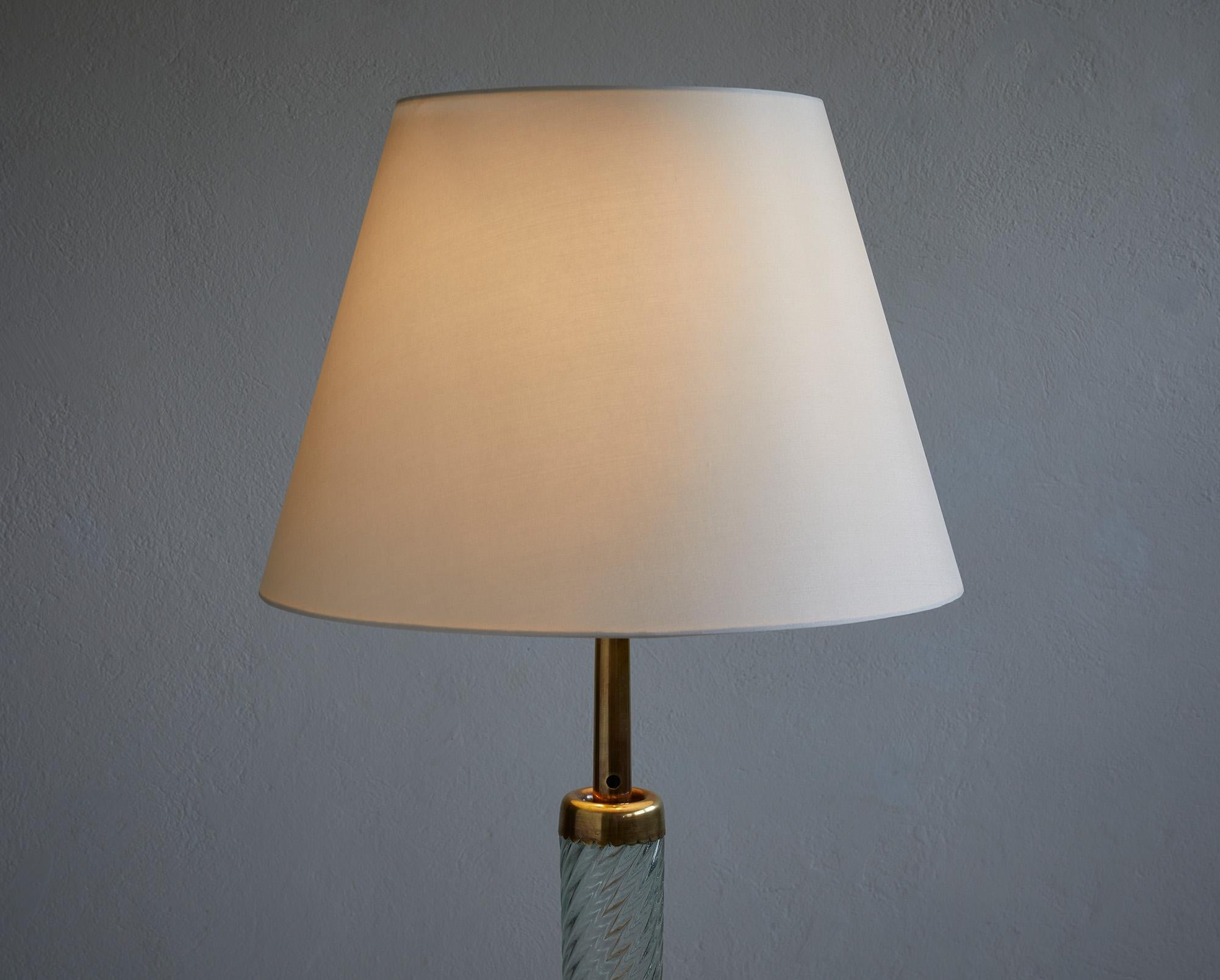 italien Lampadaire Venini modèle n° 529 attribué à Carlo Scarpa, 1942 en vente