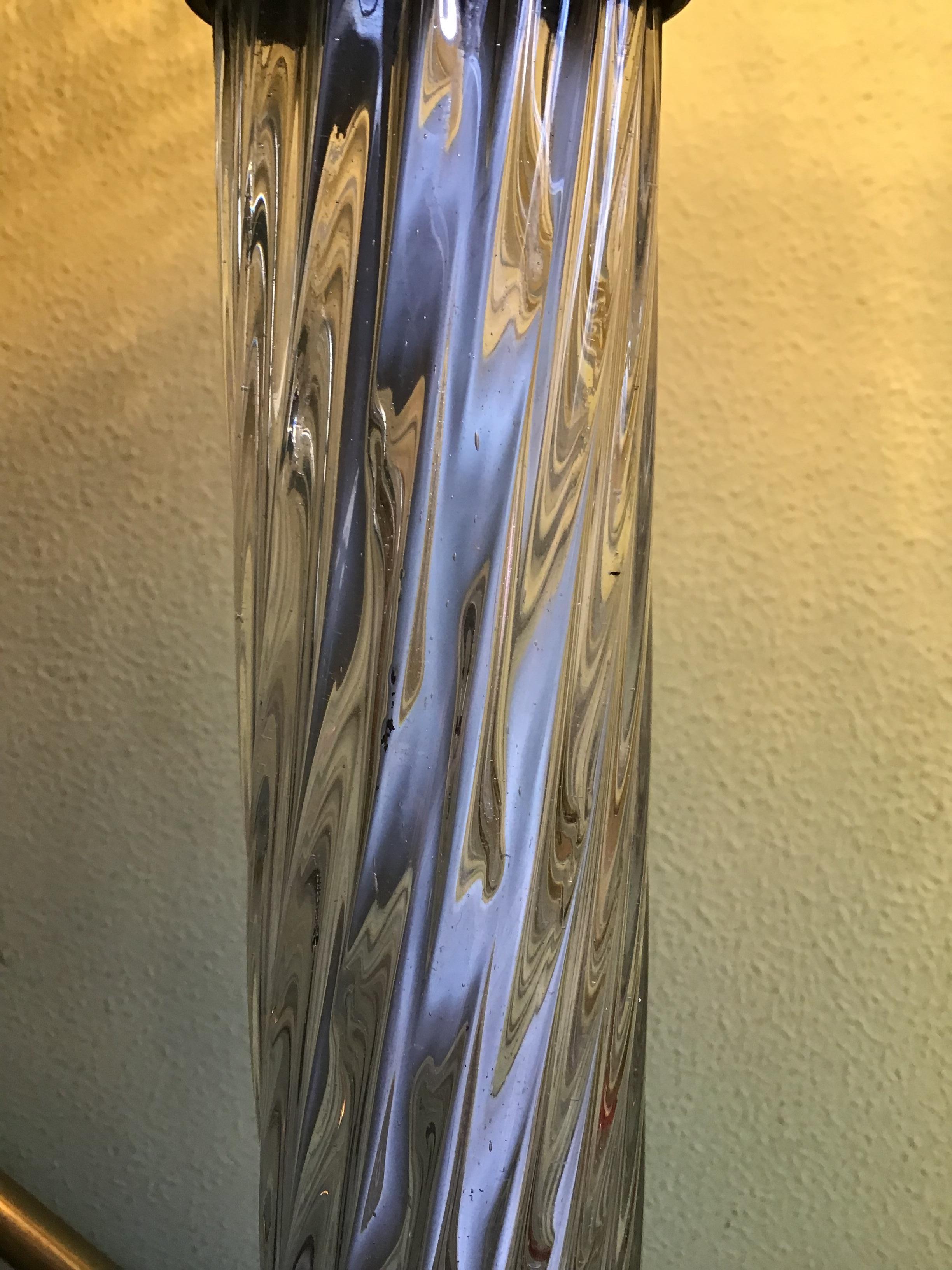 Venini Floor Lamp Murano Glass and Brass, 1930 For Sale 4
