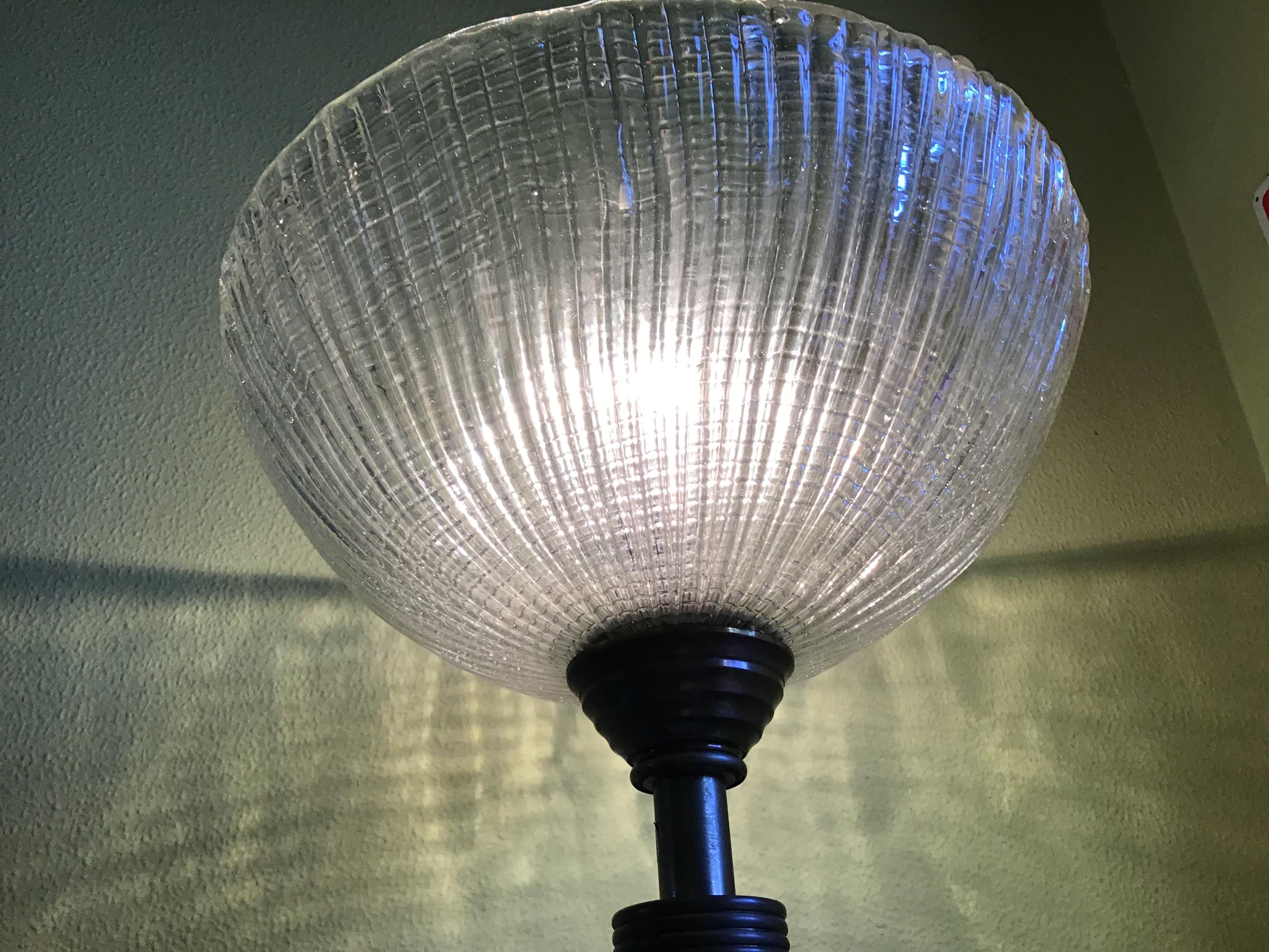 Venini Floor Lamp Murano Glass and Brass, 1930 For Sale 5