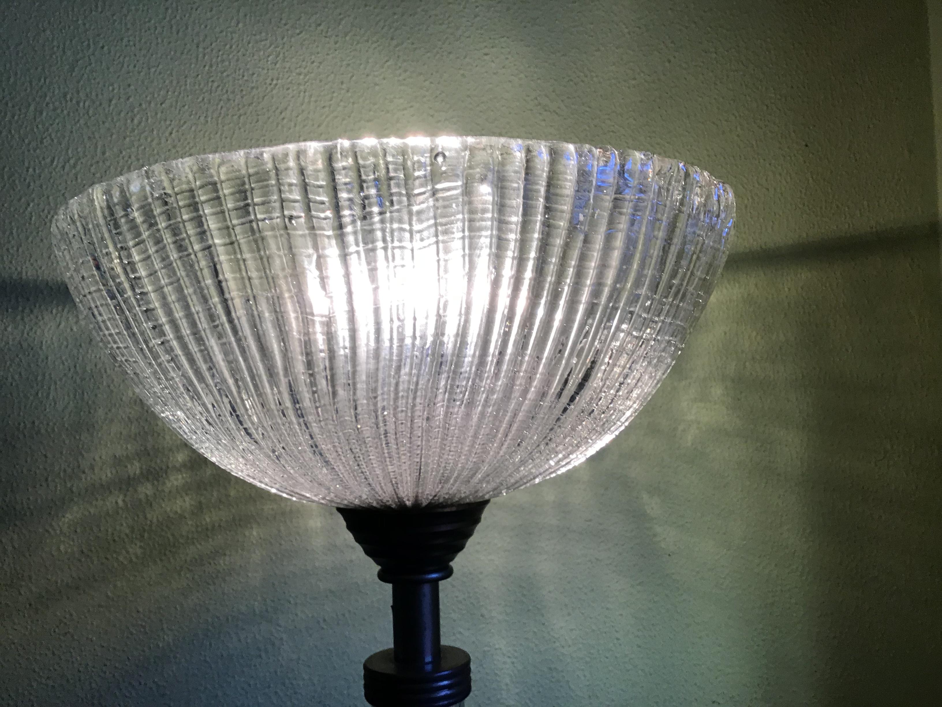 Venini Floor Lamp Murano Glass and Brass, 1930 For Sale 3