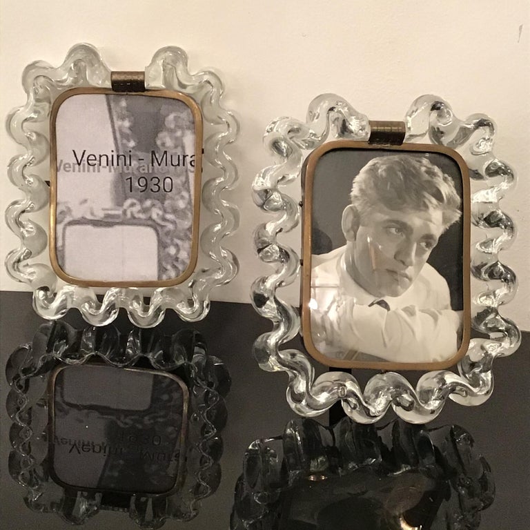 Venini Frame Brass Murano Glass, 1940, Italy For Sale at 1stDibs