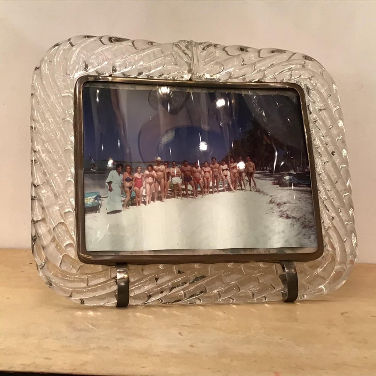 Venini Frame Brass Murano Glass 1940 Italy For Sale at 1stDibs