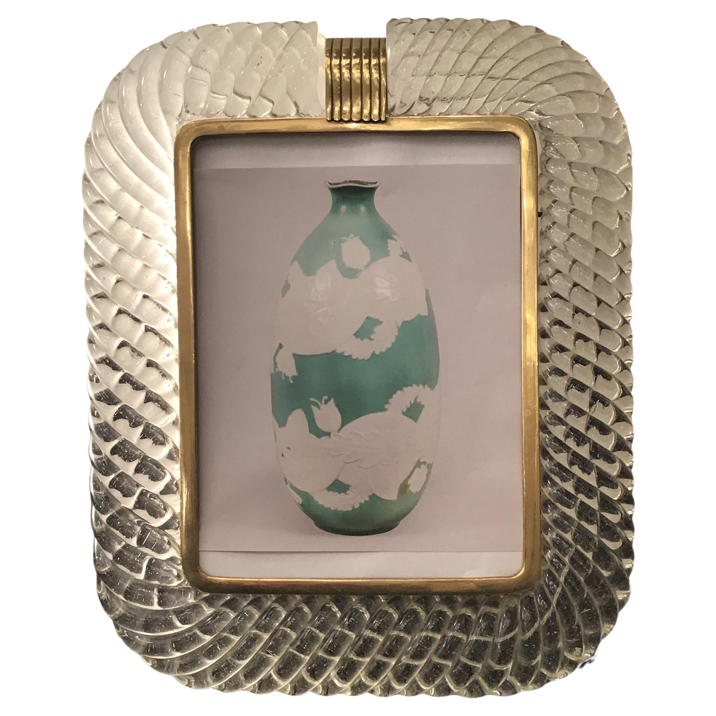 Venini Frame Brass Murano Glass 1940 Italy at 1stDibs