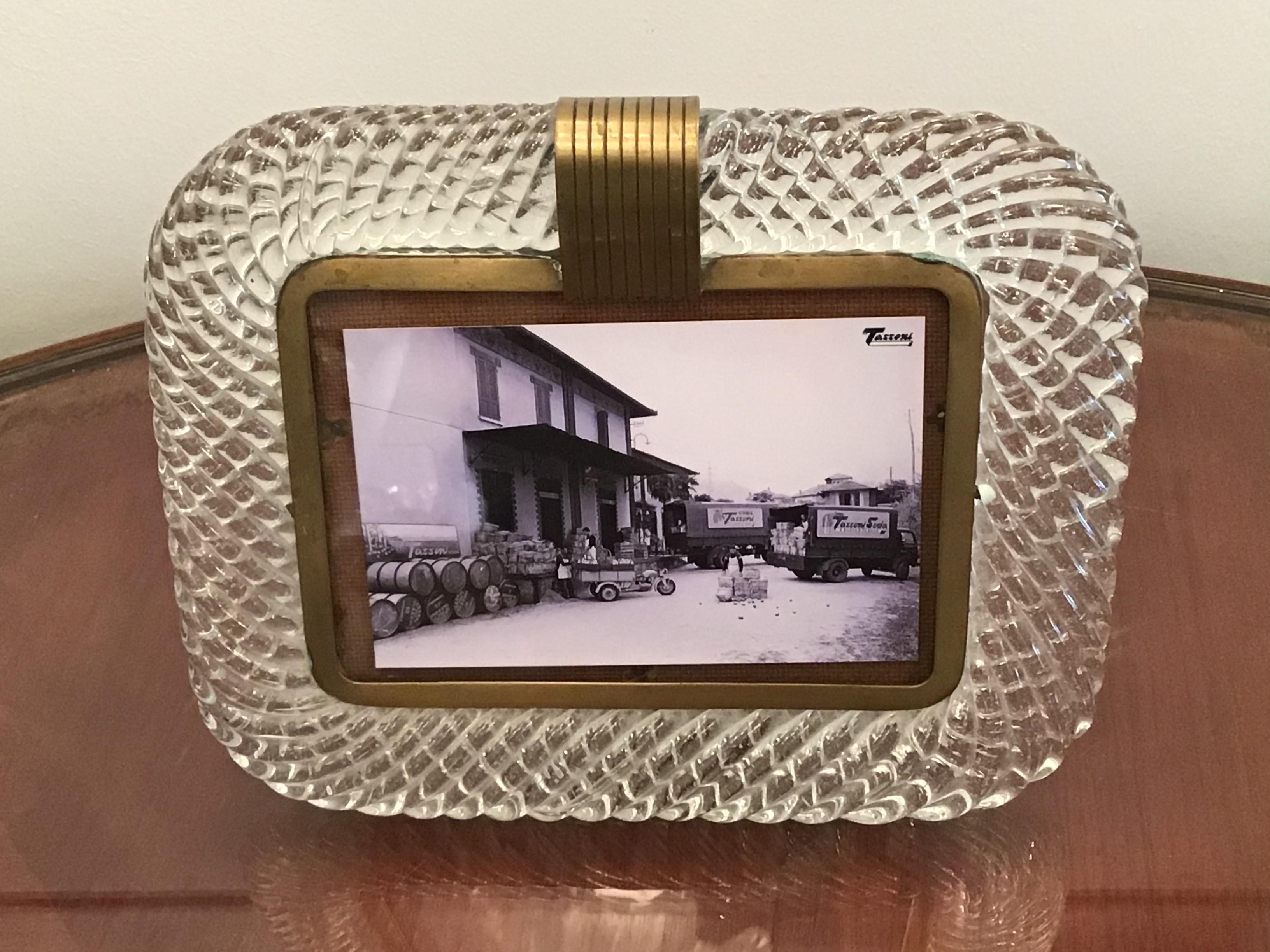 Venini Frame Murano Glass Brass, 1940, Italy 13