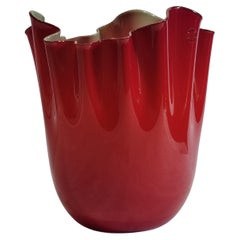 Venini Fulvio Bianconi Murano Blown Glass "Fazzoletto" Medium Vase, Italy, 2022