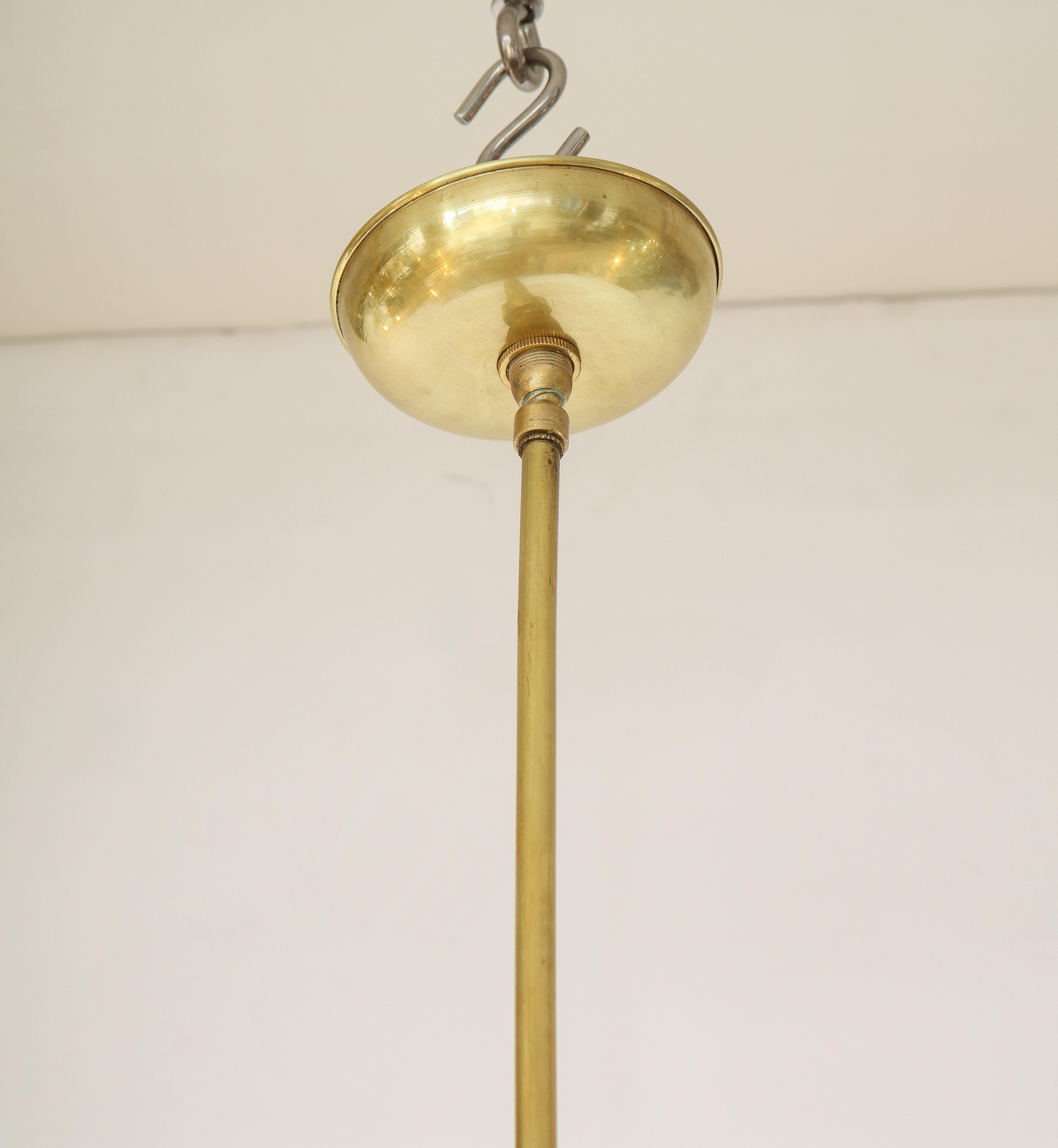 Venini Glass And Brass Pendant For Sale 2