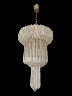 Venini glass chandelier murano , italy 1980