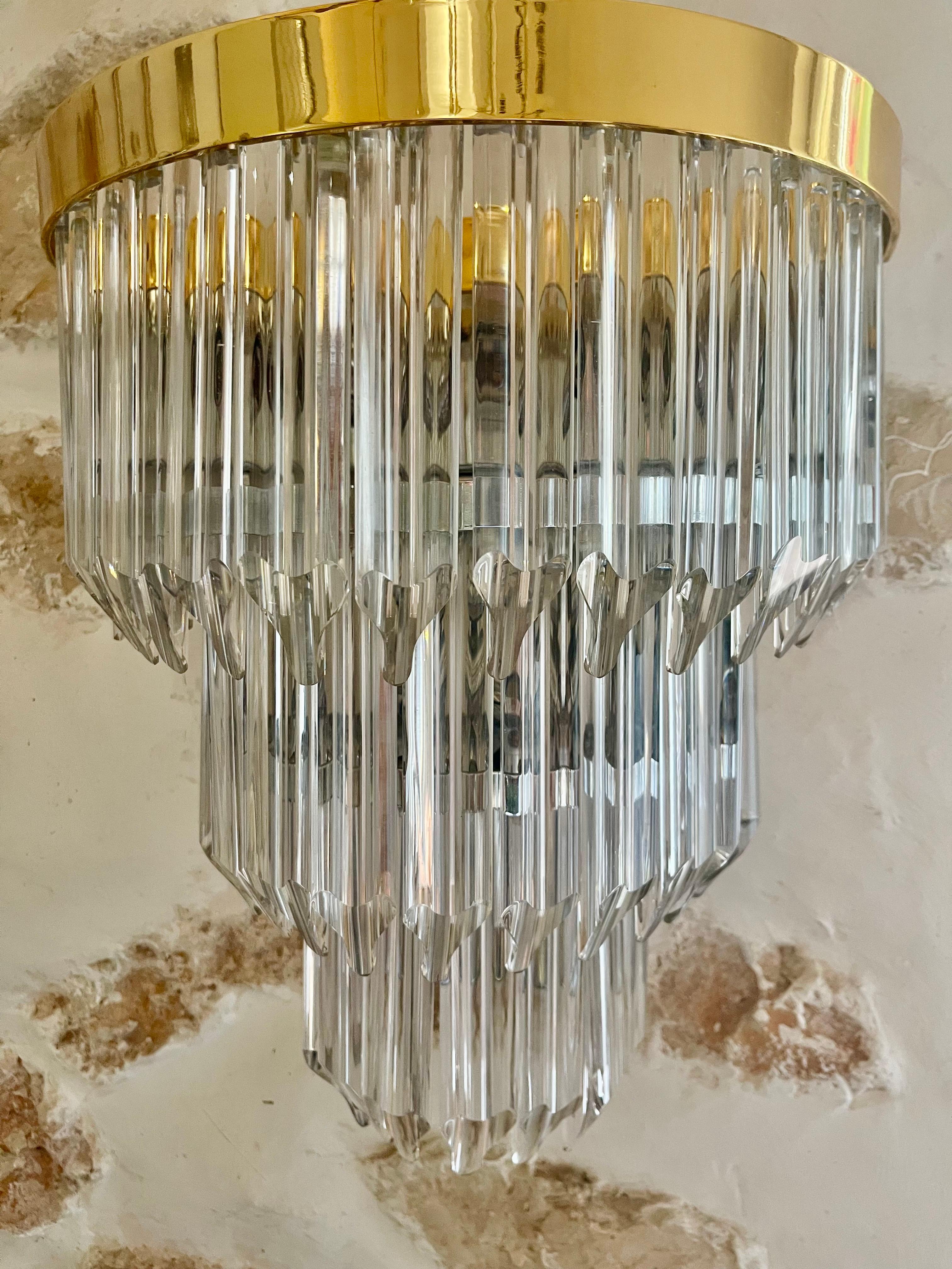 Aplique de cristal Venini con estructura, Italie Años 80 Otro en venta