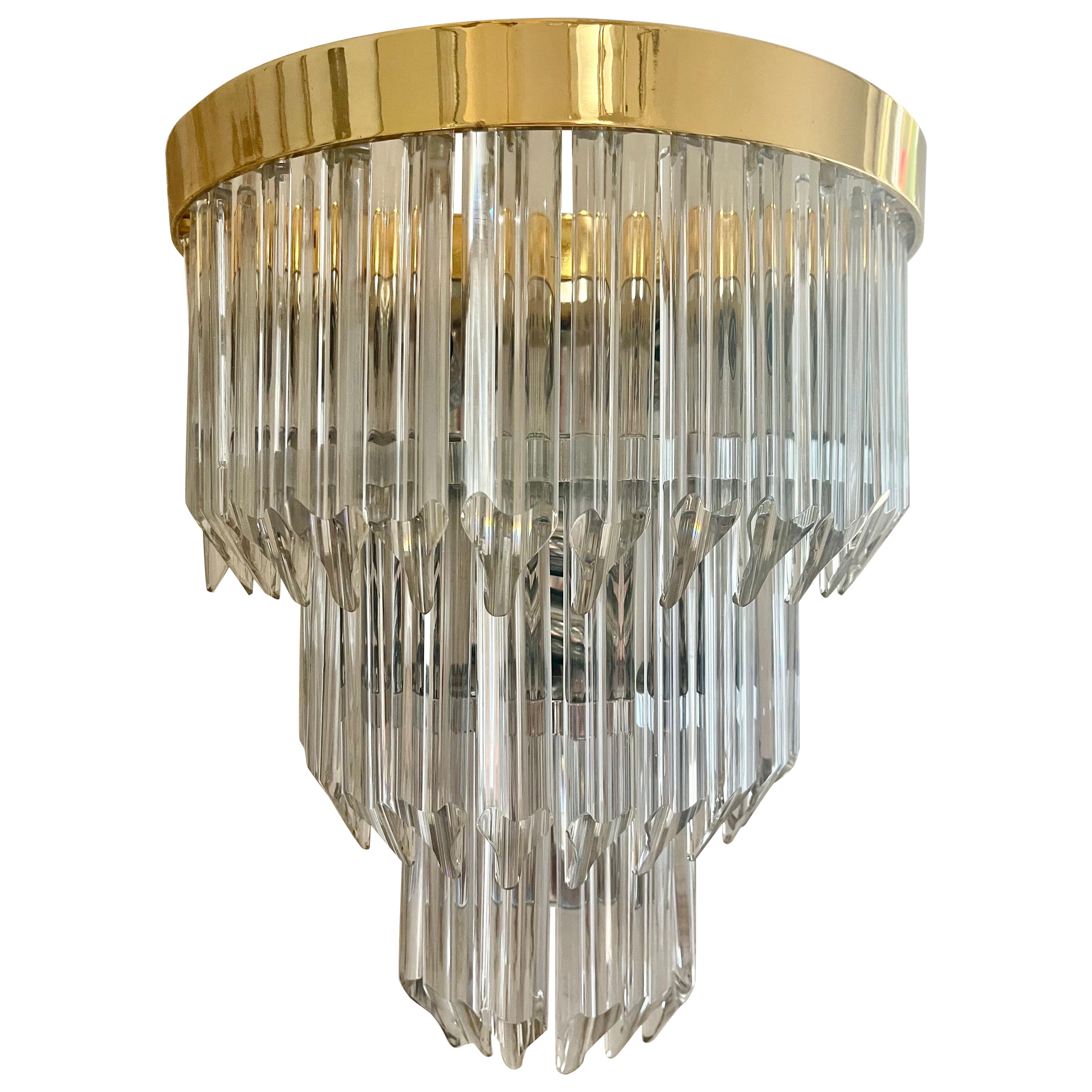 Aplique de cristal Venini con estructura, Italie Años 80 en venta