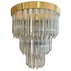 Aplique de cristal Venini con estructura, Italie Años 80