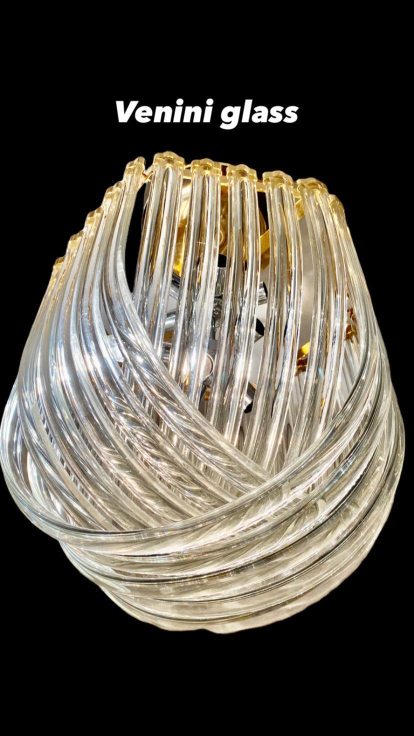 Late 20th Century Venini Glass Murano with Gilt Gold Structure, Italy 1990