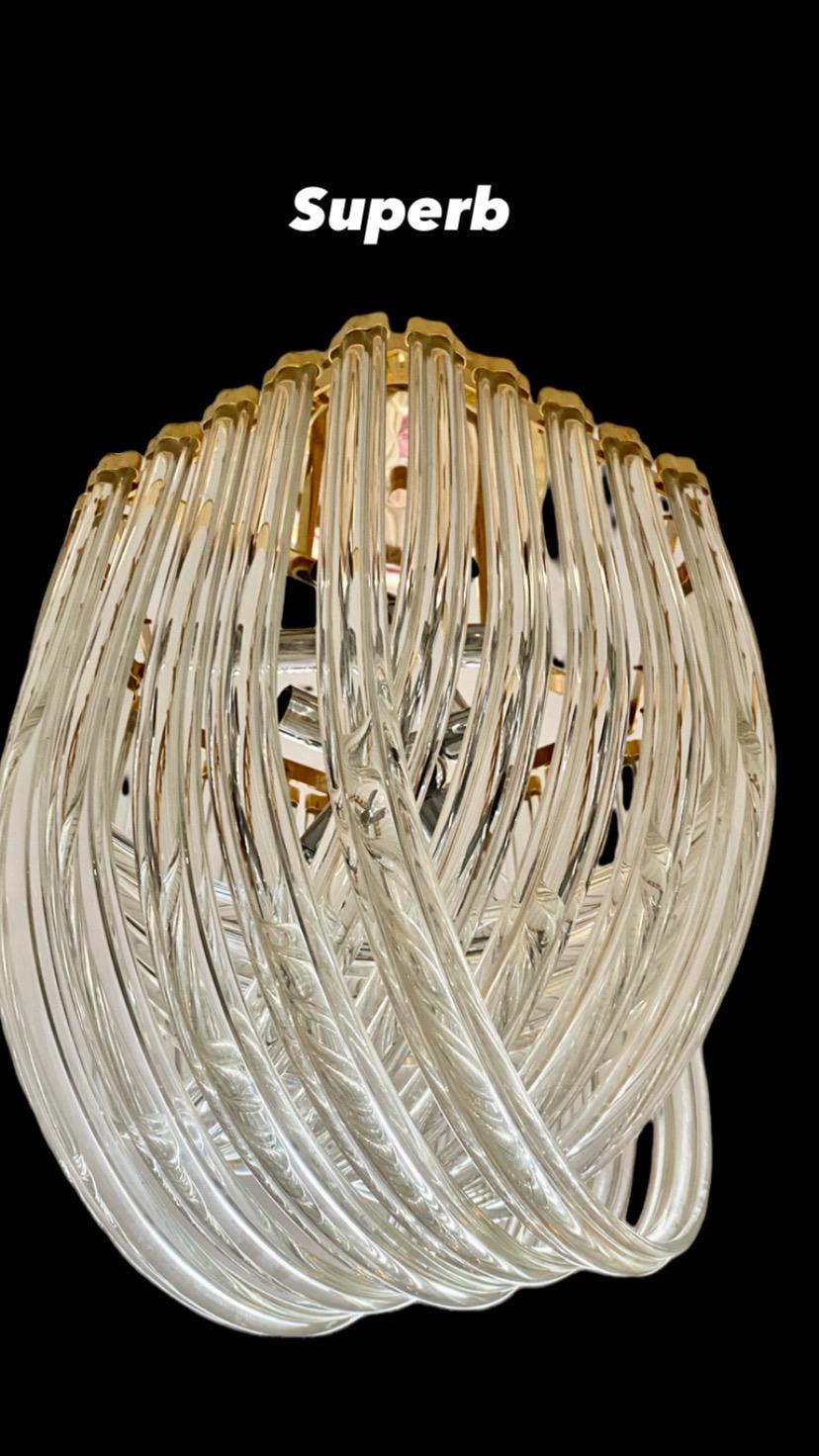 Venini Glass Murano with Gilt Gold Structure, Italy 1990 1