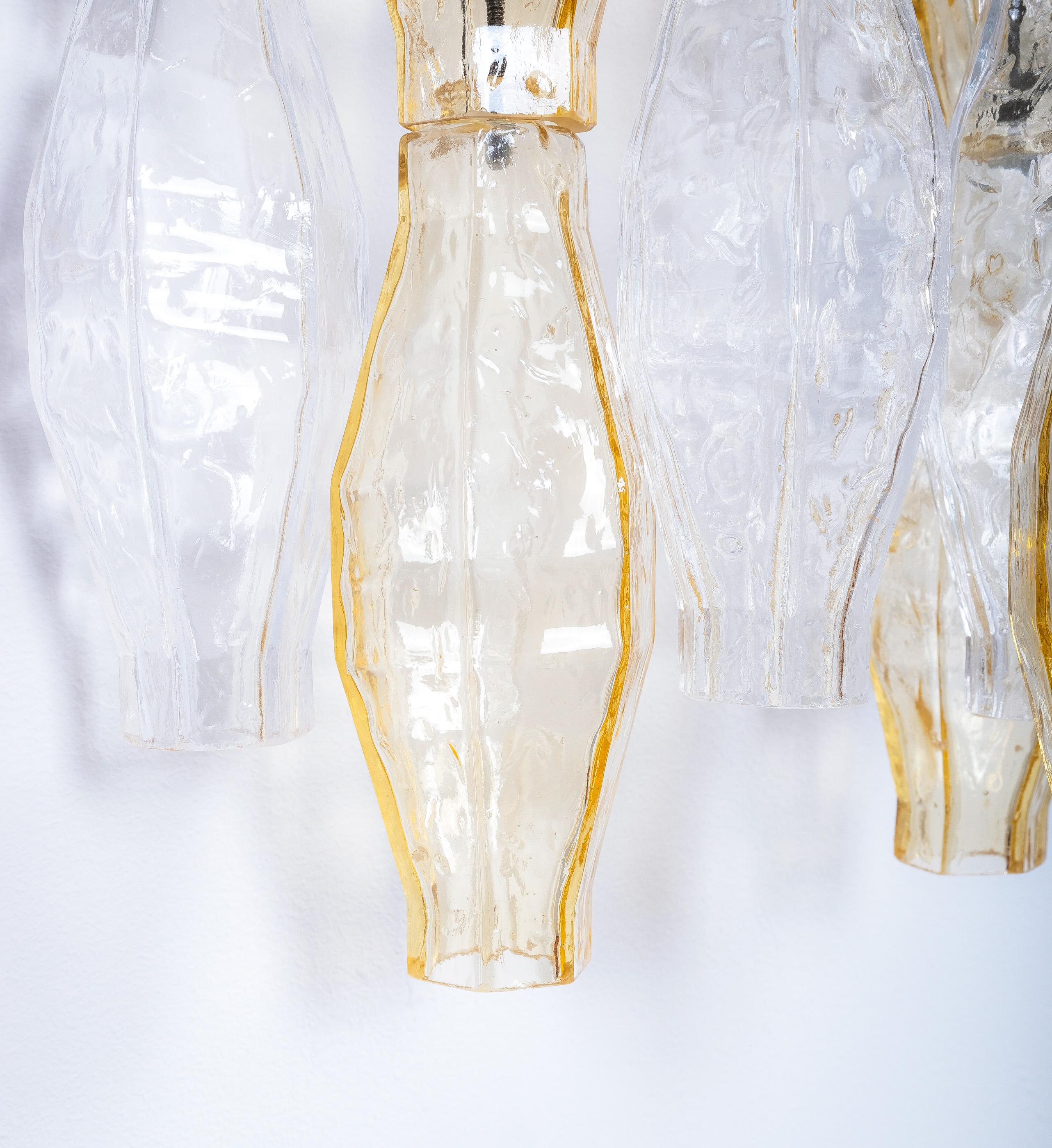 Mid-Century Modern Venini Glass Sconces Poliedri By Carlo Scarpa, 1950, Italy For Sale