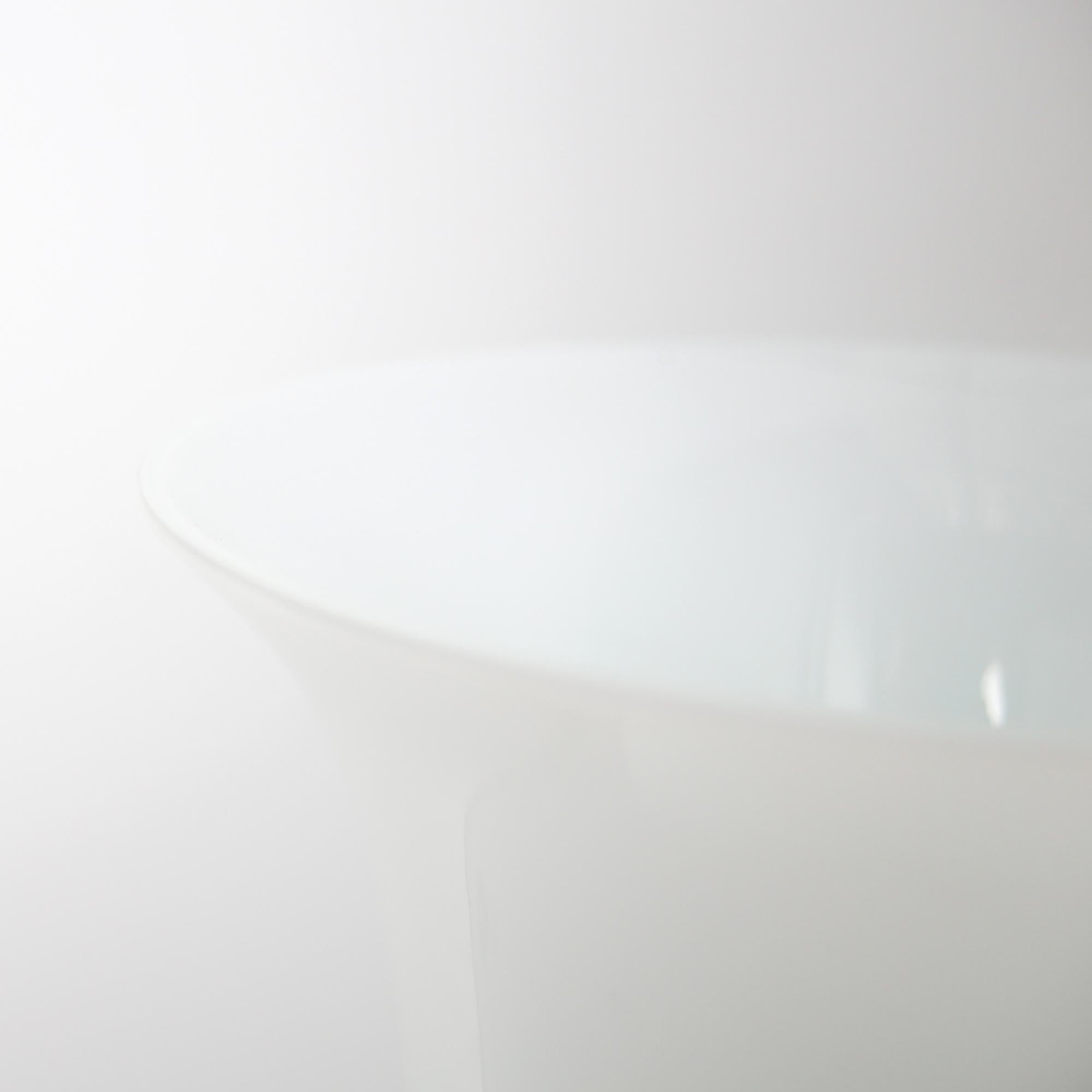 Late 20th Century Italian Mid Century Modern Venini White Glass Vase by Tomaso Buzzi, 1983